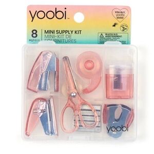 2!!!! YOOBI mini office supply kit -pink